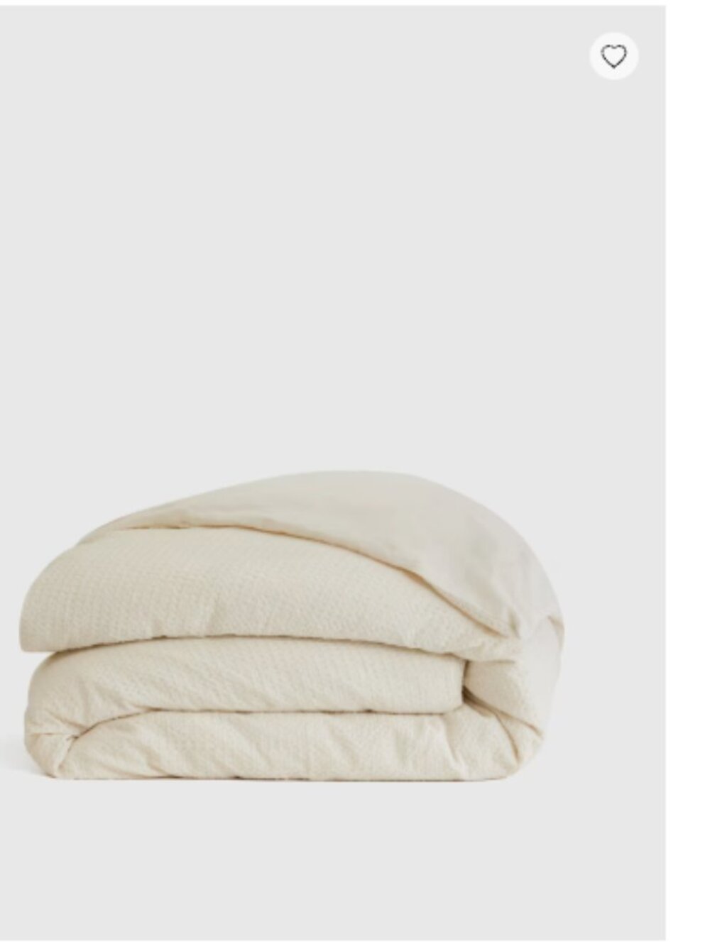NWOT Quince Organic Luxe Honeycomb Duvet Cover - King (No Shams)